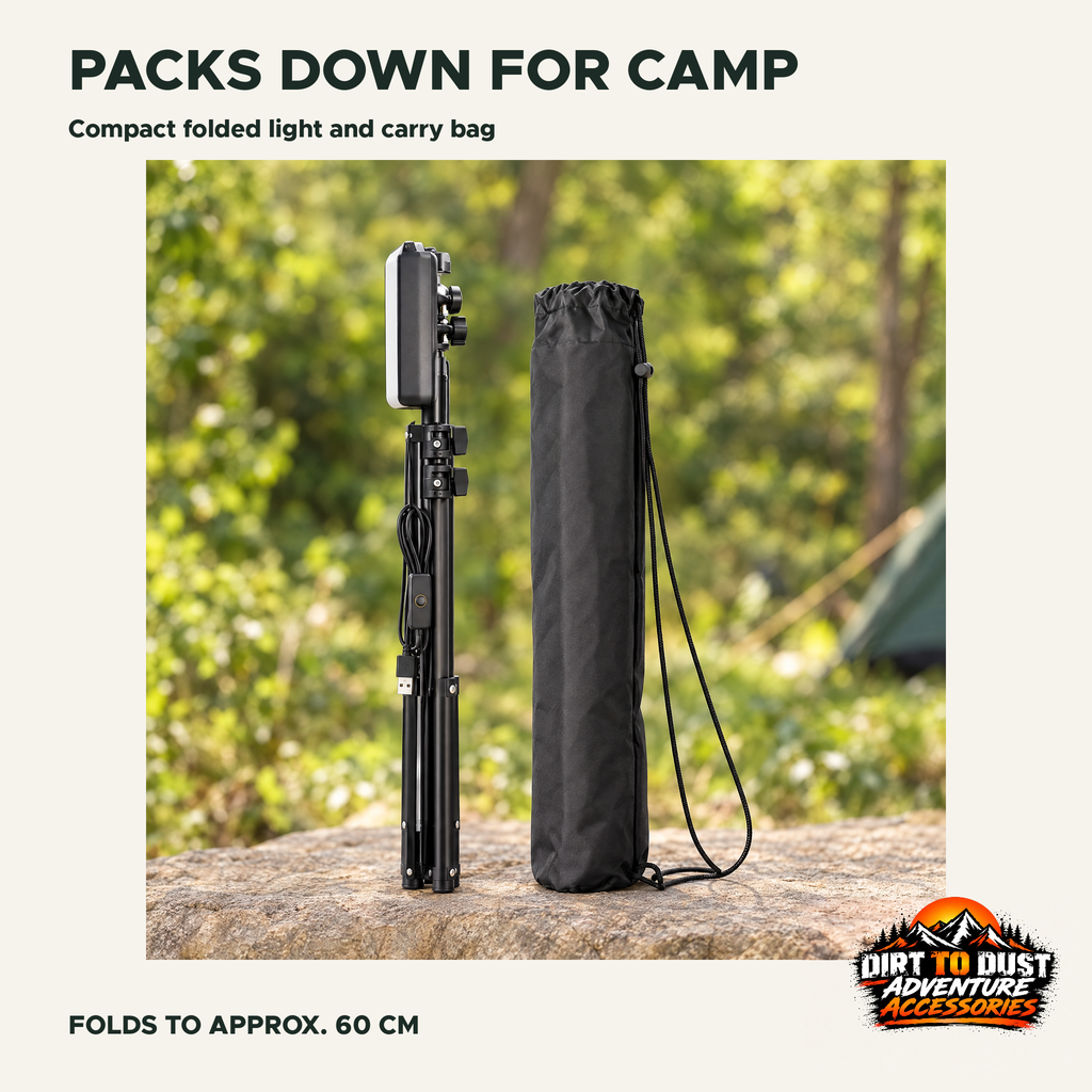 LED Camping Light with Adjustable Tripod – 180 cm