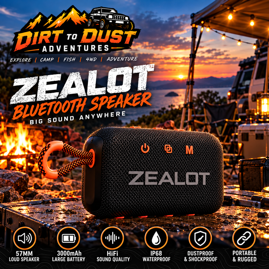 Dirt to Dust S75 Waterproof Bluetooth Camping Speaker – TWS Stereo