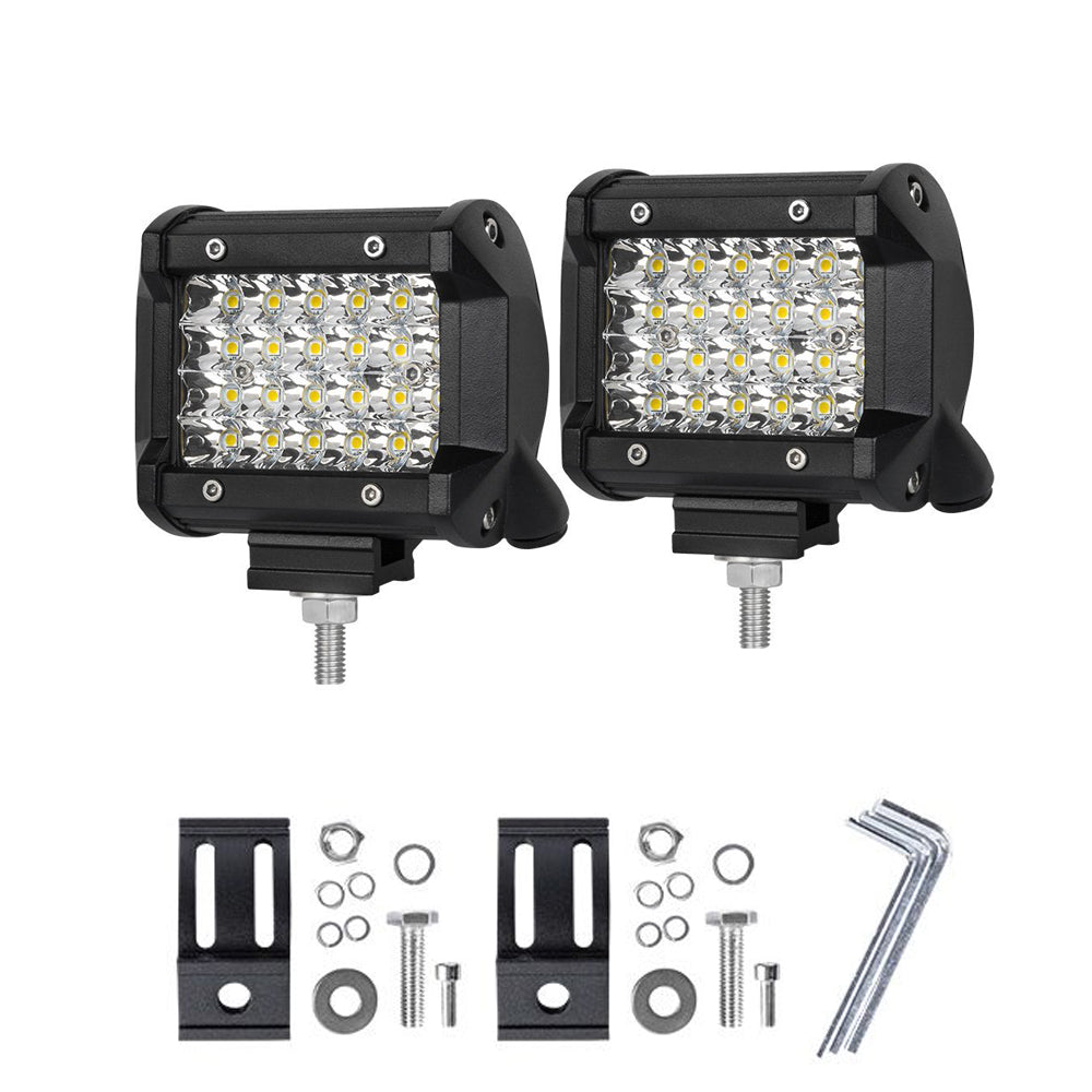 Pair 4-Inch LED Spot Work Lights – 2150 Lumens Each, 12V/24V 4WD