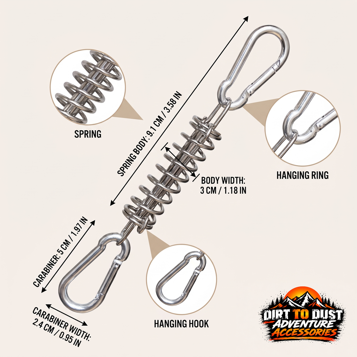 Guy Rope Spring Tensioners – 4 or 6 Pack
