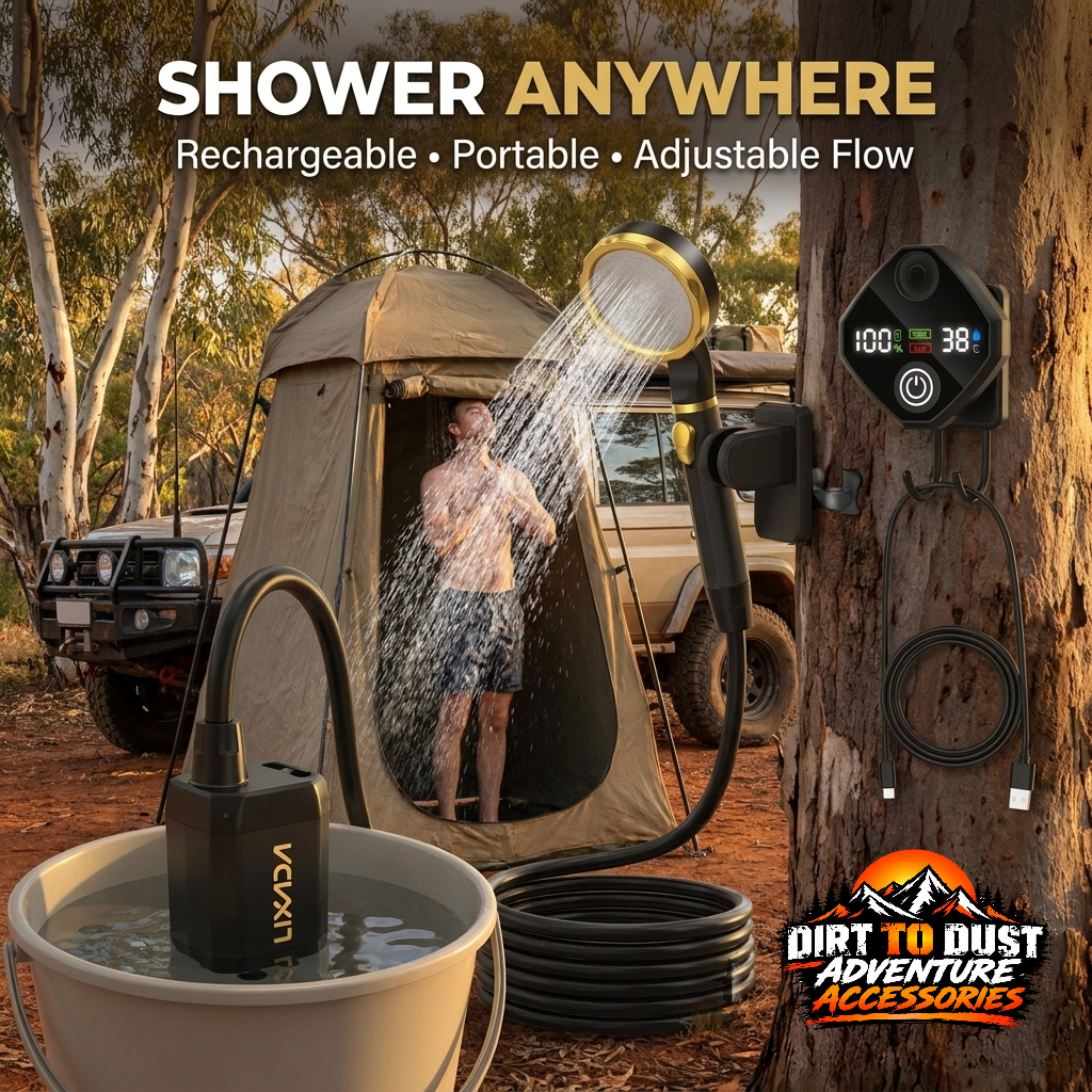 Portable Camping Shower – Hot Shower Anywhere, 6000mAh Rechargeable Pump