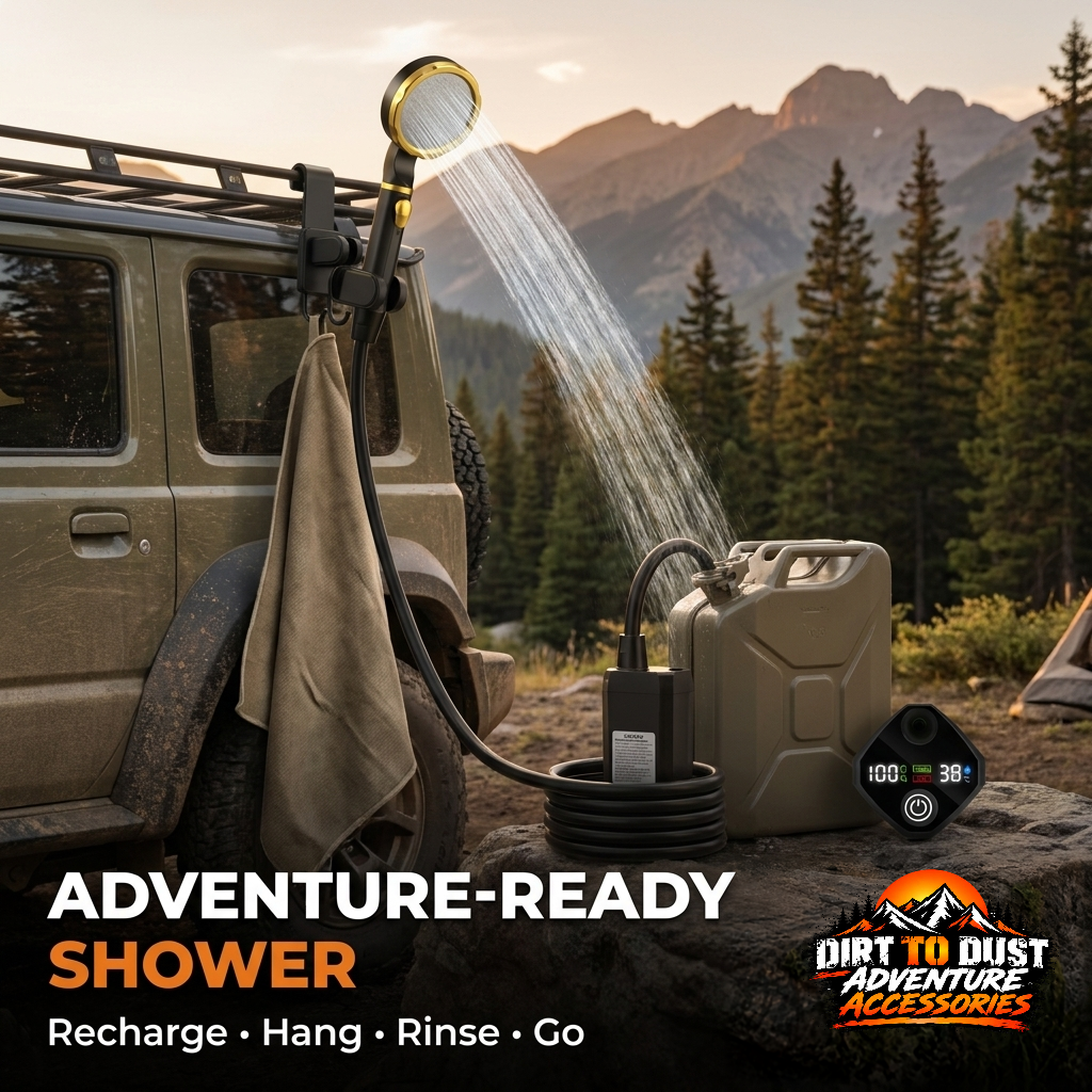Portable Camping Shower – Hot Shower Anywhere, 6000mAh Rechargeable Pump