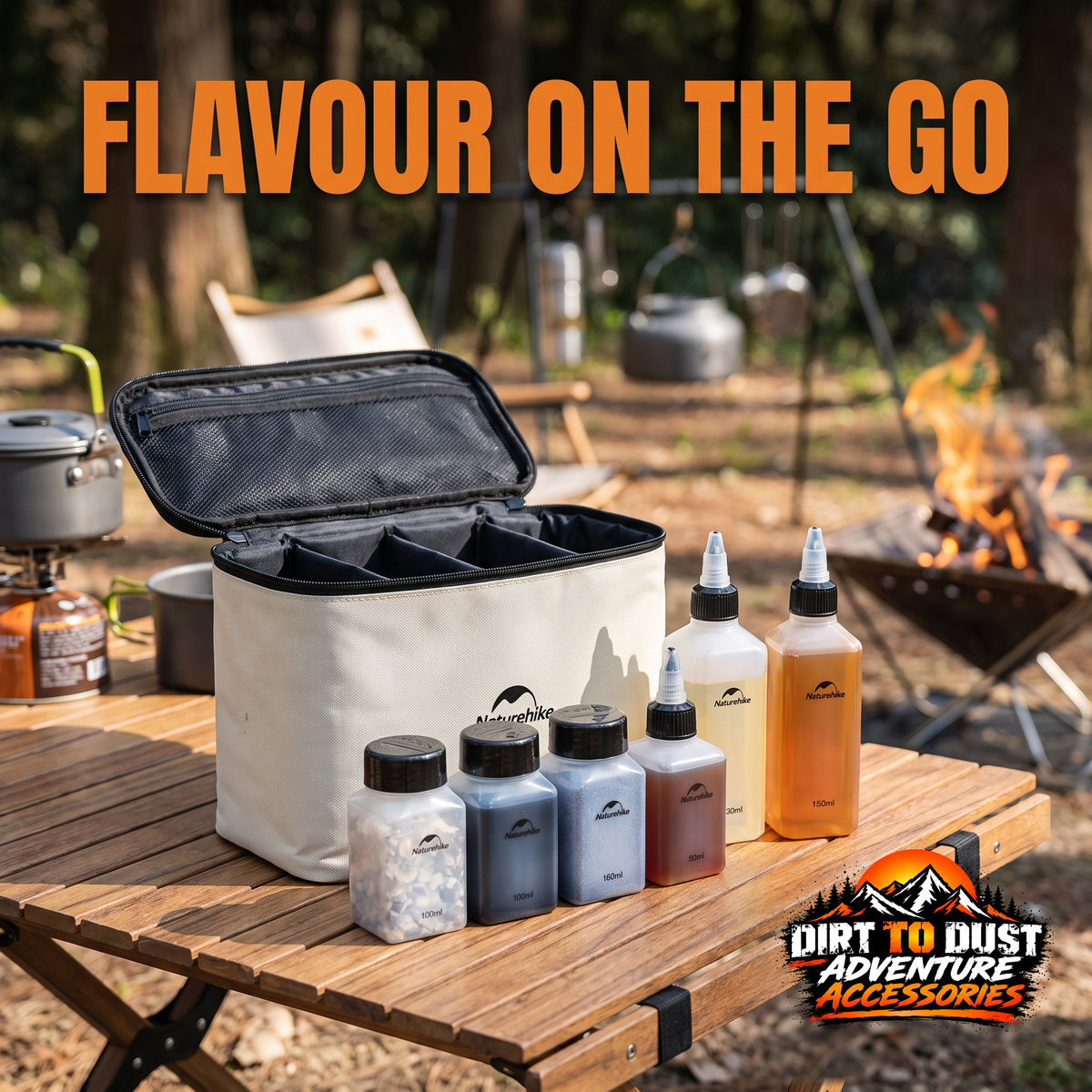 Camping Seasoning Bottle Kit – Naturehike, 6 or 8 Bottles