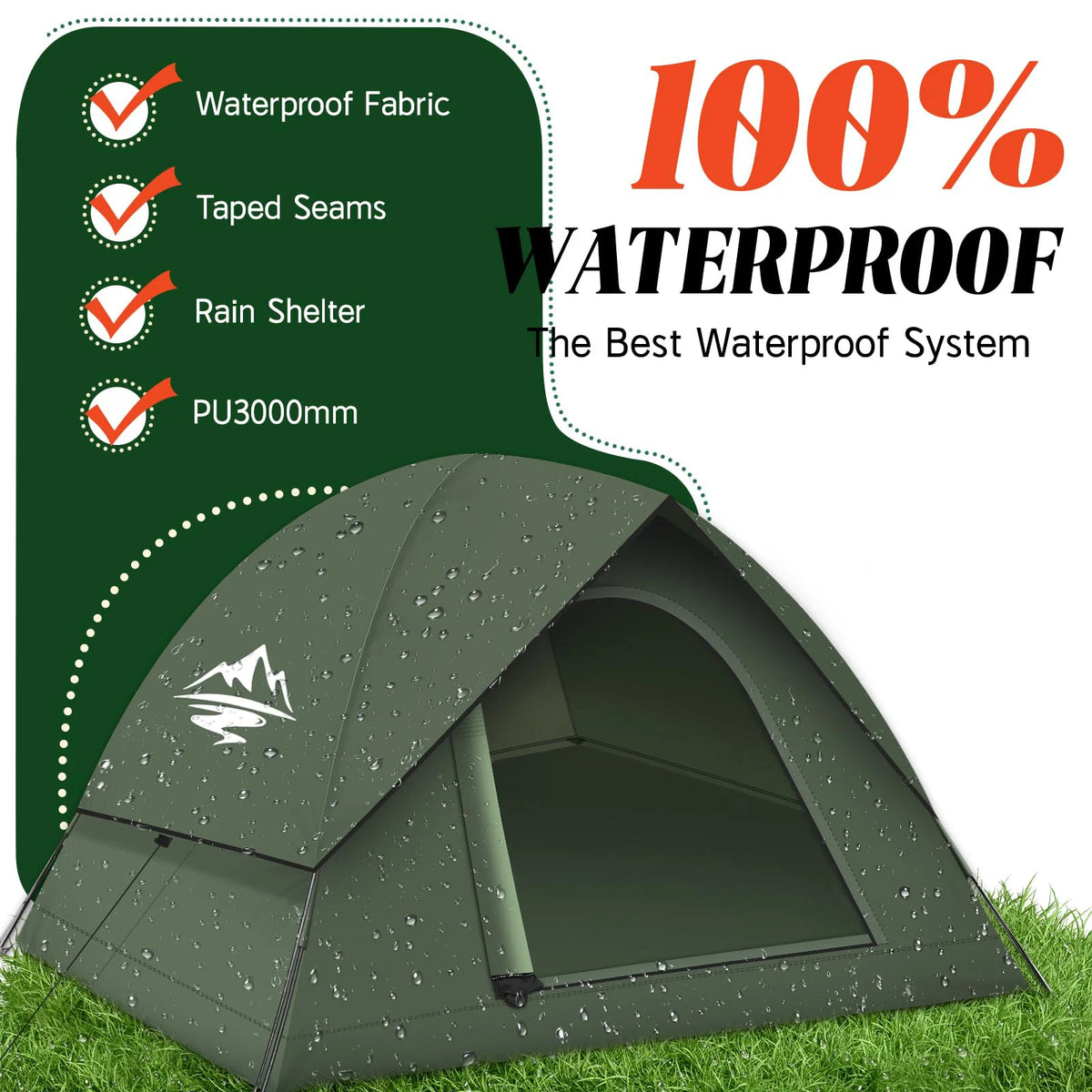 3–4 Person Double-Layer Camping Tent with Aluminium Poles