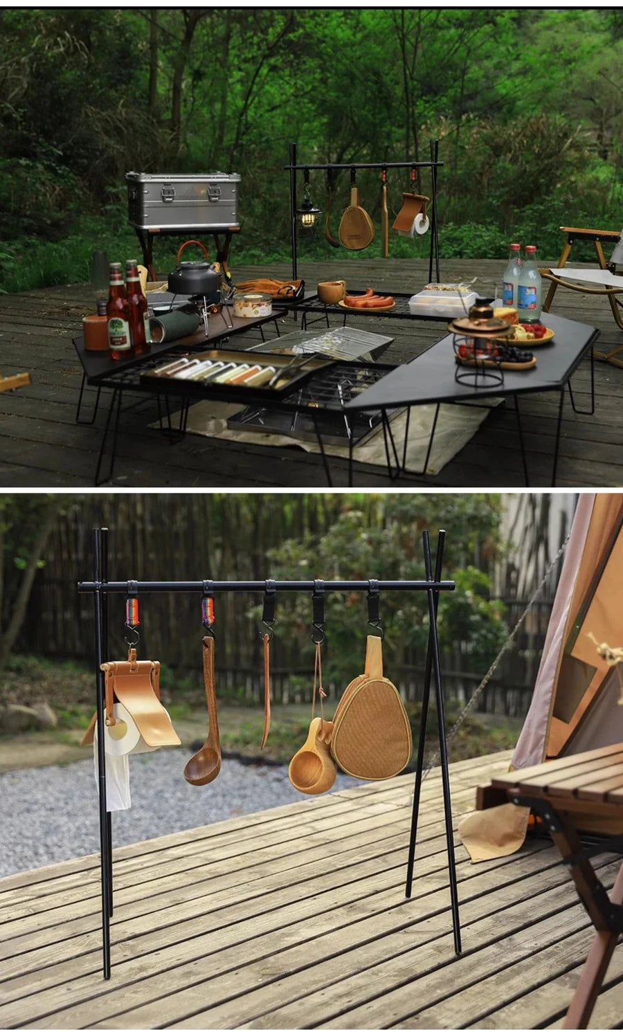 Folding Camping Cookware Rack — Small or Large