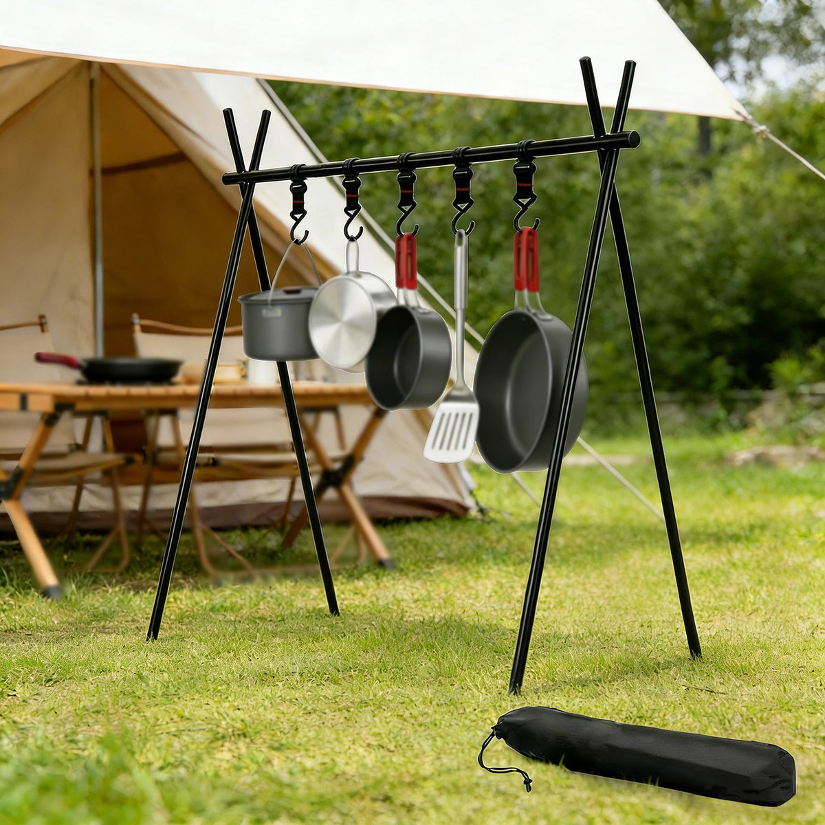 Folding Camping Cookware Rack — Small or Large