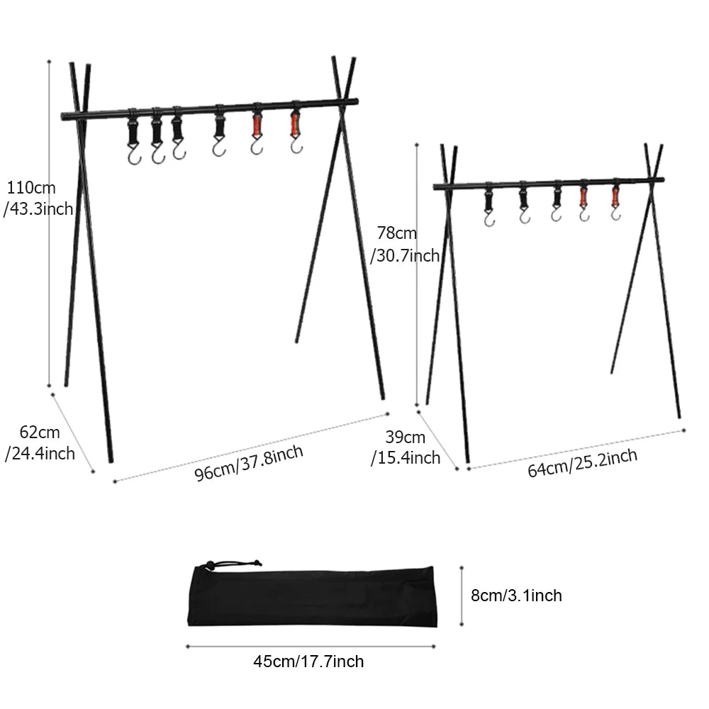 Folding Camping Cookware Rack — Small or Large