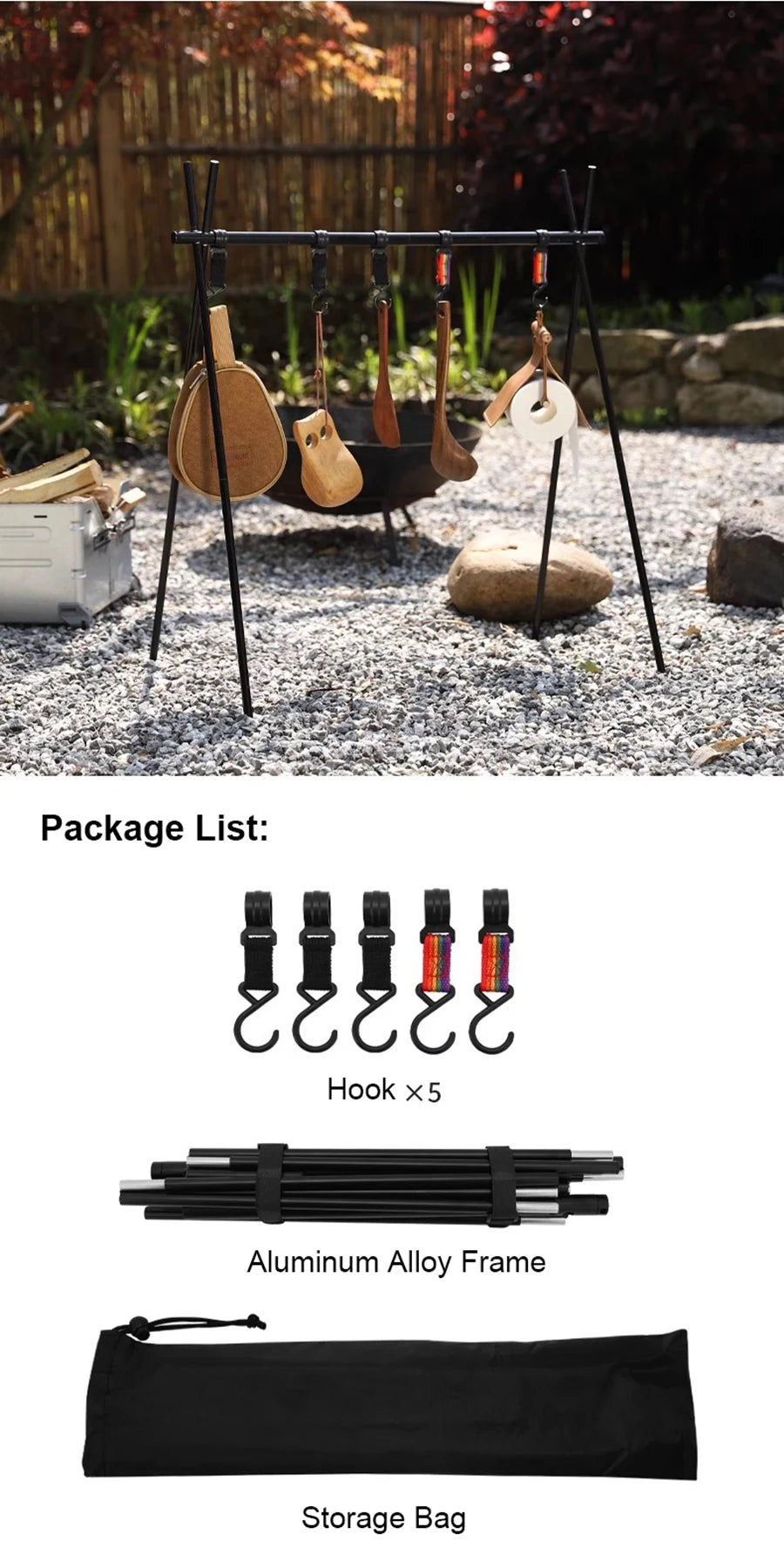 Folding Camping Cookware Rack — Small or Large