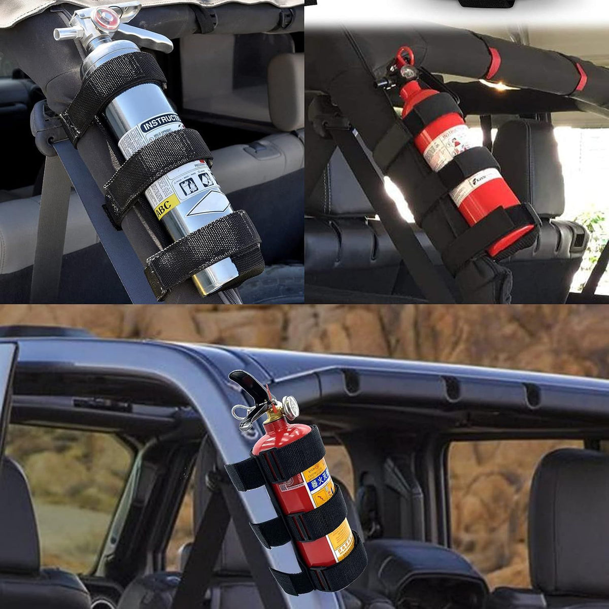 Quick-Release Fire Extinguisher Roll Bar Mount