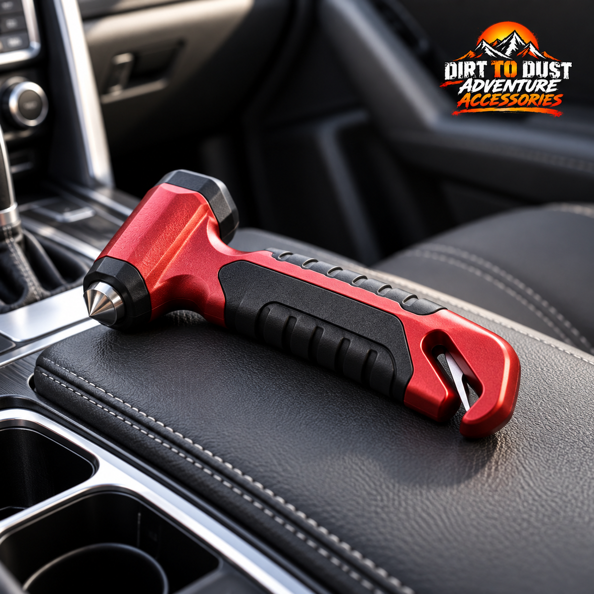 Vehicle safety hammer branded advertising image