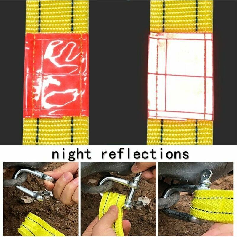 Heavy-Duty Tow Strap | 5 Tonne, 5m with D-Ring Hooks