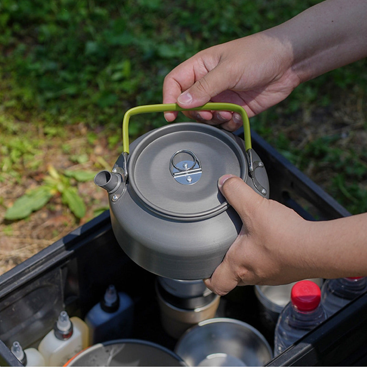 Aluminium Camping Kettle | Grey, Lightweight