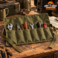 Green roll-up tool organiser branded advertising image
