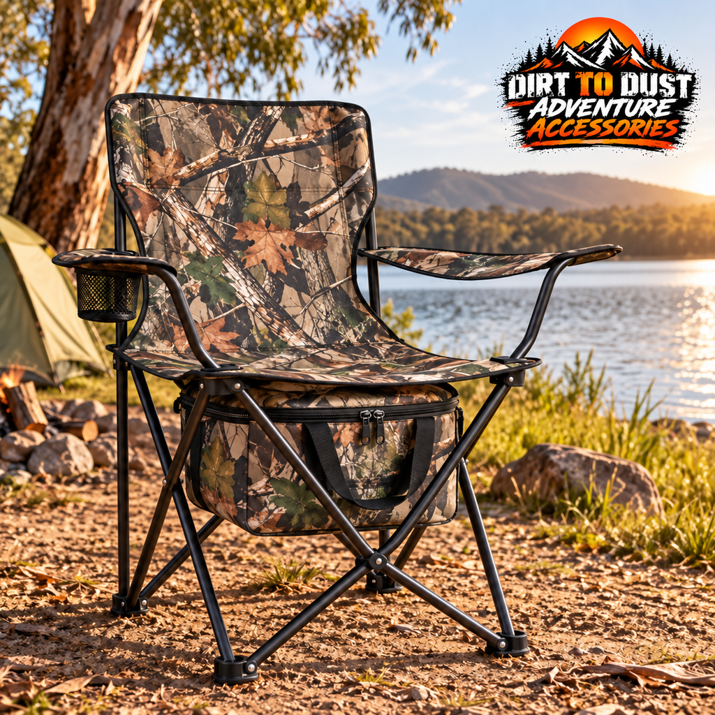 Weisshorn folding camping chair with cooler branded advertising image