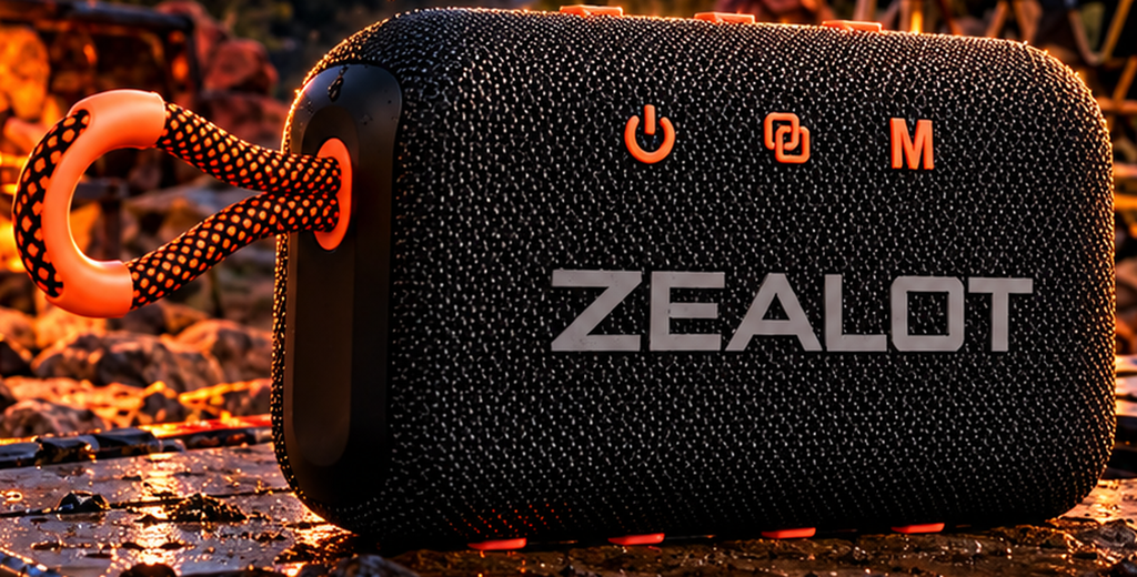 Black ZEALOT S75 Bluetooth speaker