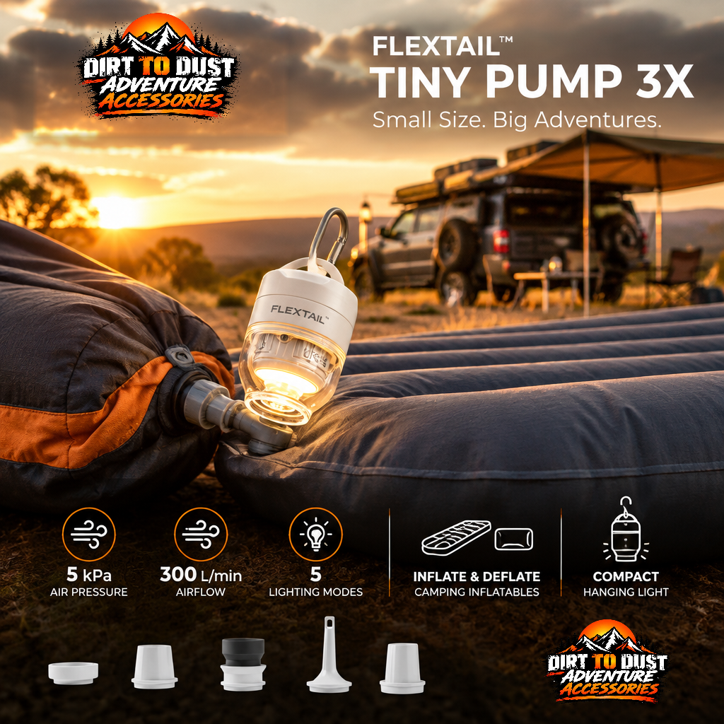 The New Dirt to Dust Tiny Pump 3X – Ultra-Light 5kPa Air Pump & 5-Mode LED Camping Light