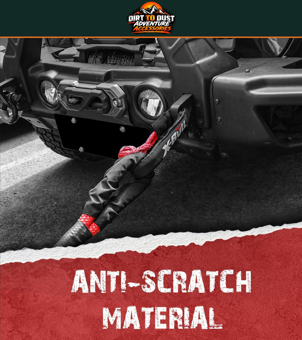 X-BULL soft shackle shown attached at a vehicle recovery point