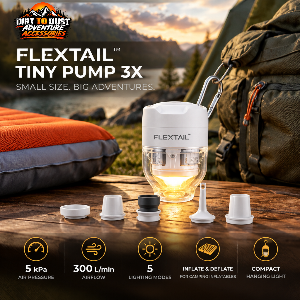 The New Dirt to Dust Tiny Pump 3X – Ultra-Light 5kPa Air Pump & 5-Mode LED Camping Light