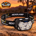 9 LED rechargeable headlamp branded by Dirt to Dust Adventure Accessories
