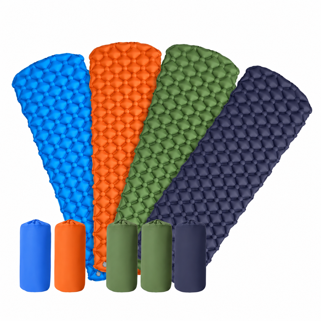 Inflatable Camping Mat with Built-in Pump