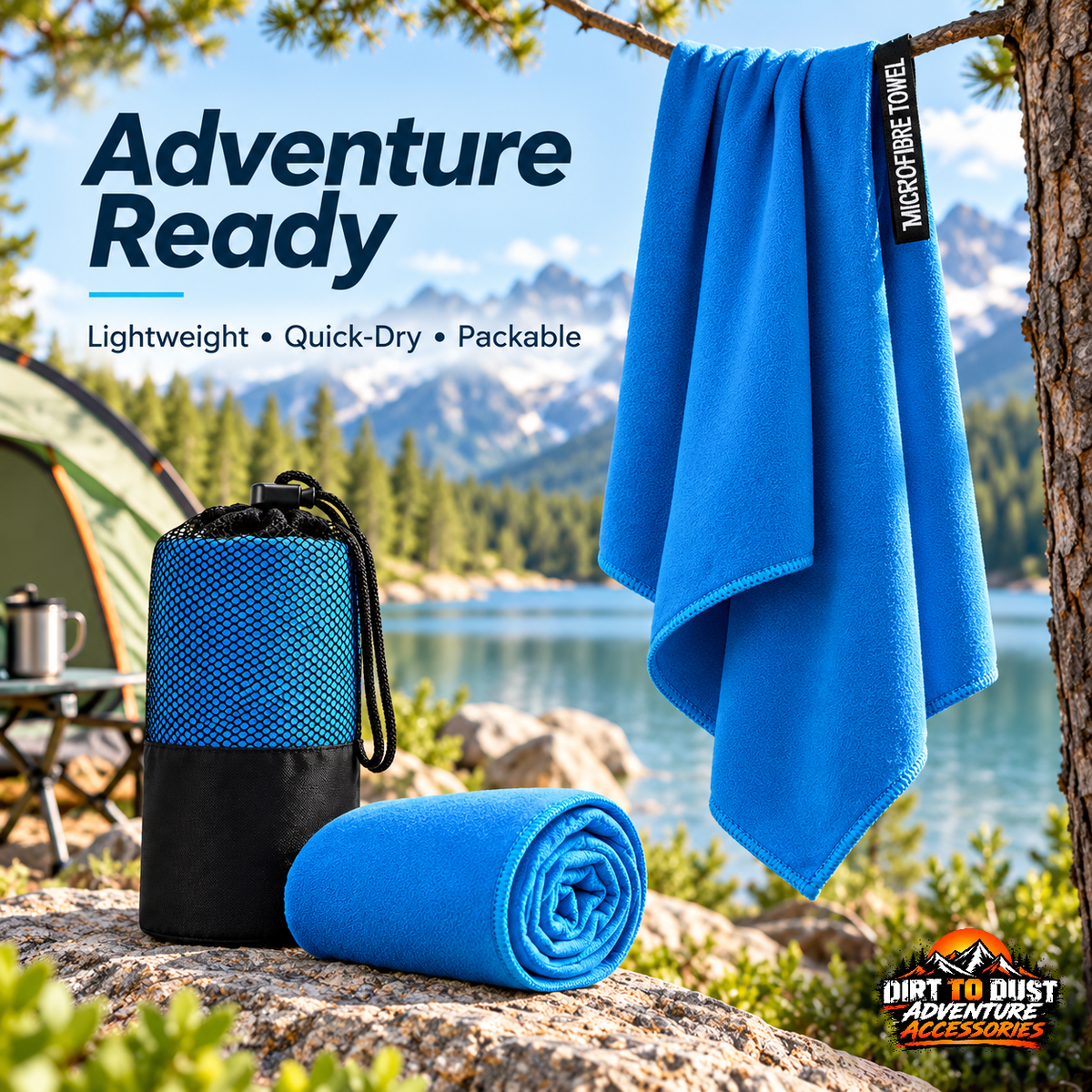 Quick-Dry Travel Towel with Pouch – 40 × 80 cm
