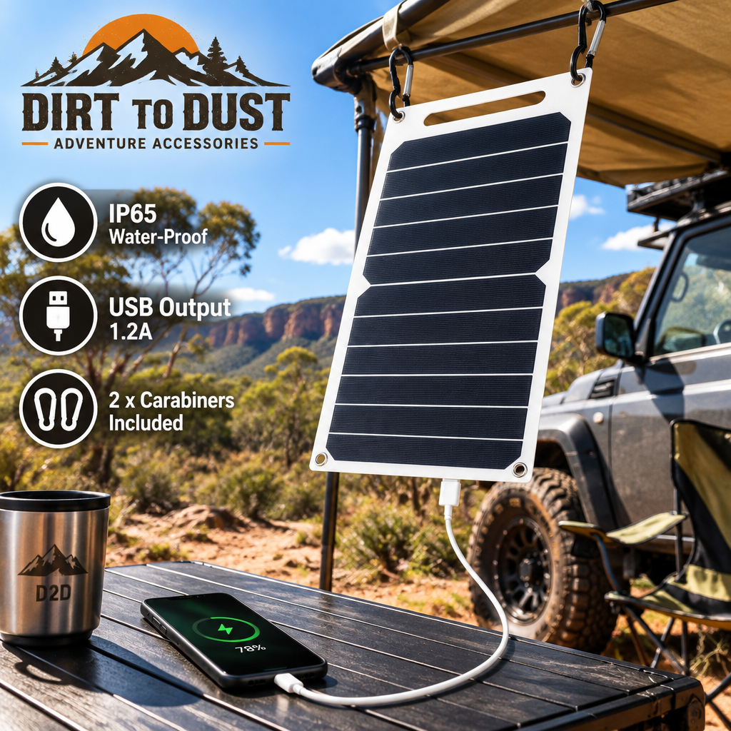 Dirt to Dust 30W Portable USB Solar Charging Panel – Waterproof Camping & Emergency Charger