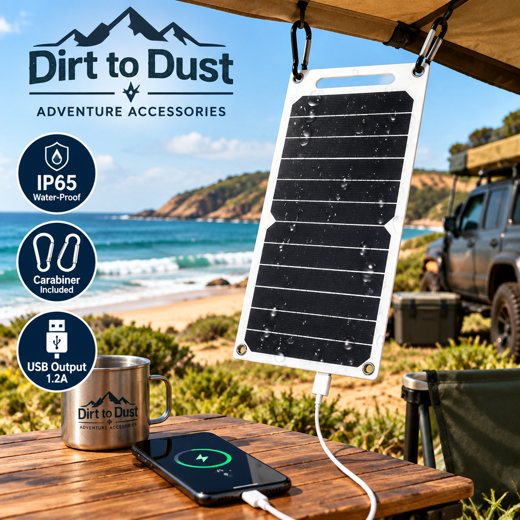 Dirt to Dust 30W Portable USB Solar Charging Panel – Waterproof Camping & Emergency Charger