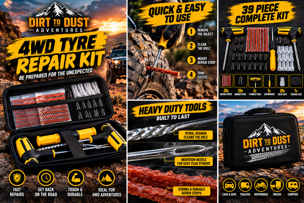 Dirt to Dust Adventure Accessories Tubeless Tyre Puncture Repair Kit
