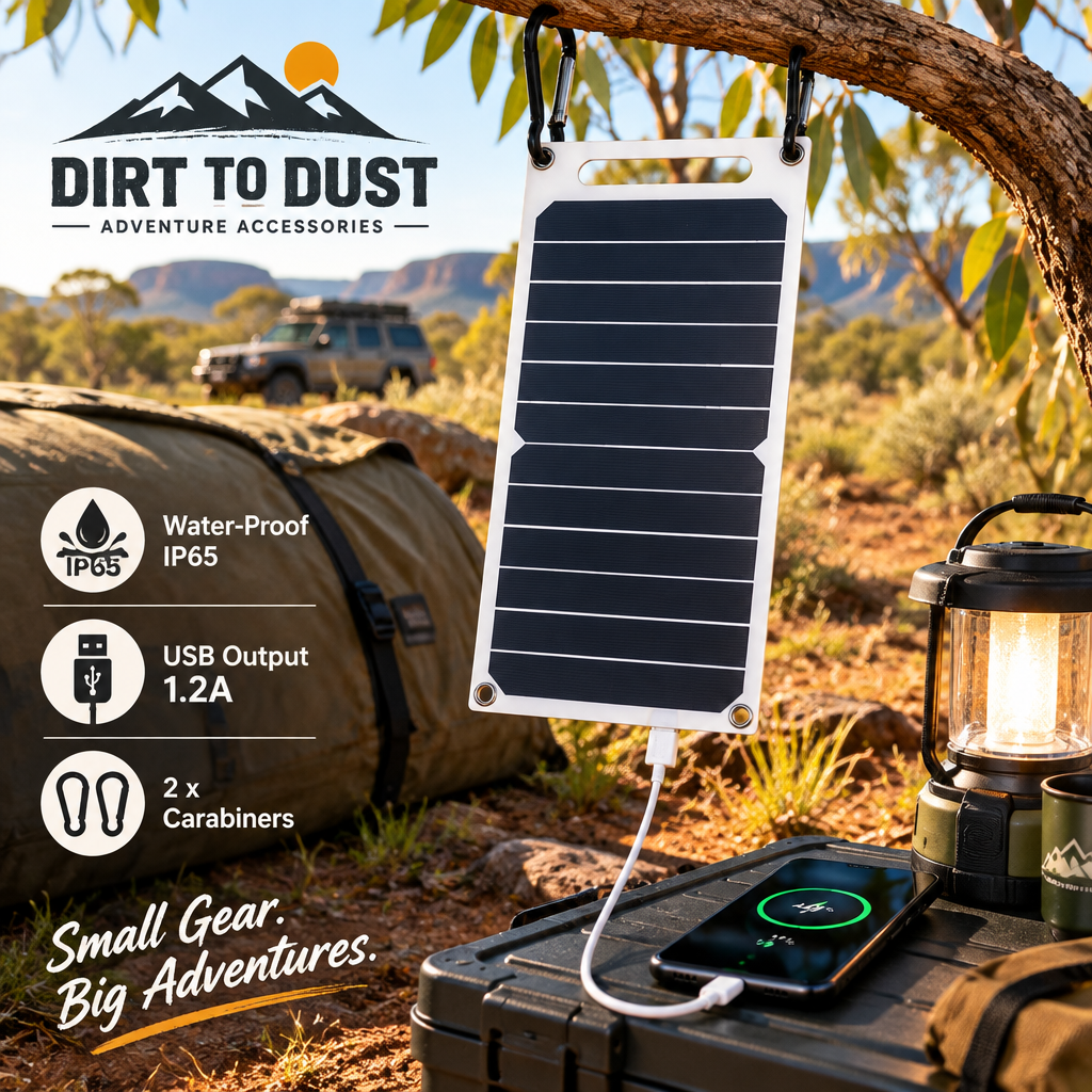 Dirt to Dust 30W Portable USB Solar Charging Panel – Waterproof Camping & Emergency Charger