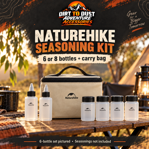 Naturehike Seasoning Bottle Kit – 6 or 8 Bottles | Dirt to Dust Adventure Accessories