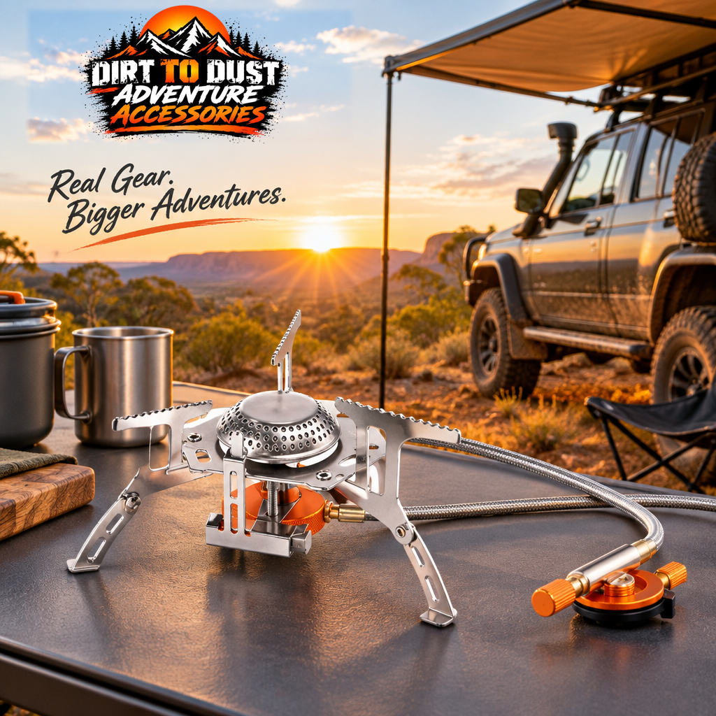 Dirt to Dust 3500W Portable Folding Camping Gas Stove – Compact Outdoor Cooking Burner