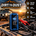 Dirt to Dust Adventure Accessories Portable Air Compressor & Jump Starter – 12V