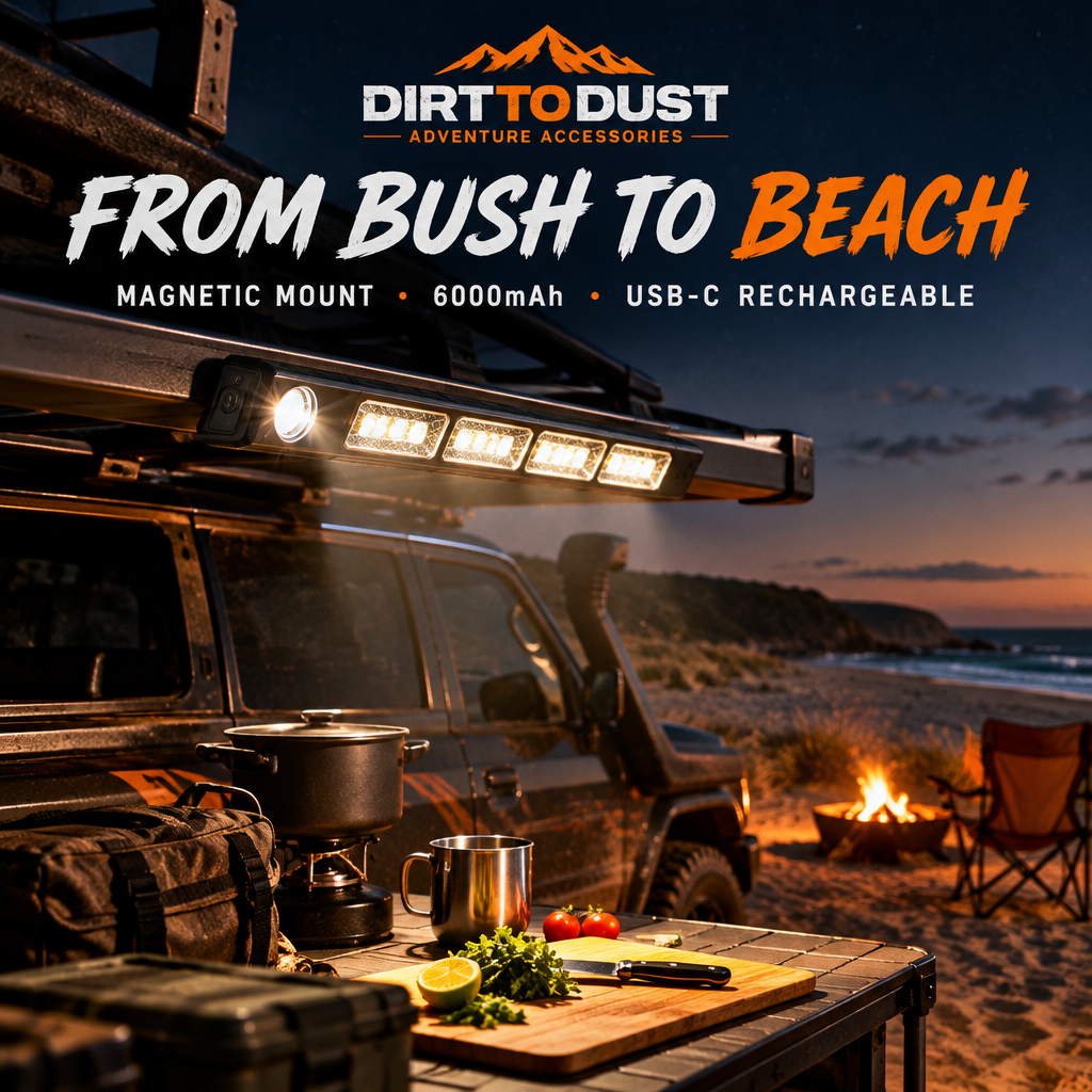 Dirt to Dust Adventure Accessories 6000mAh Magnetic LED Light – 22cm or 41cm