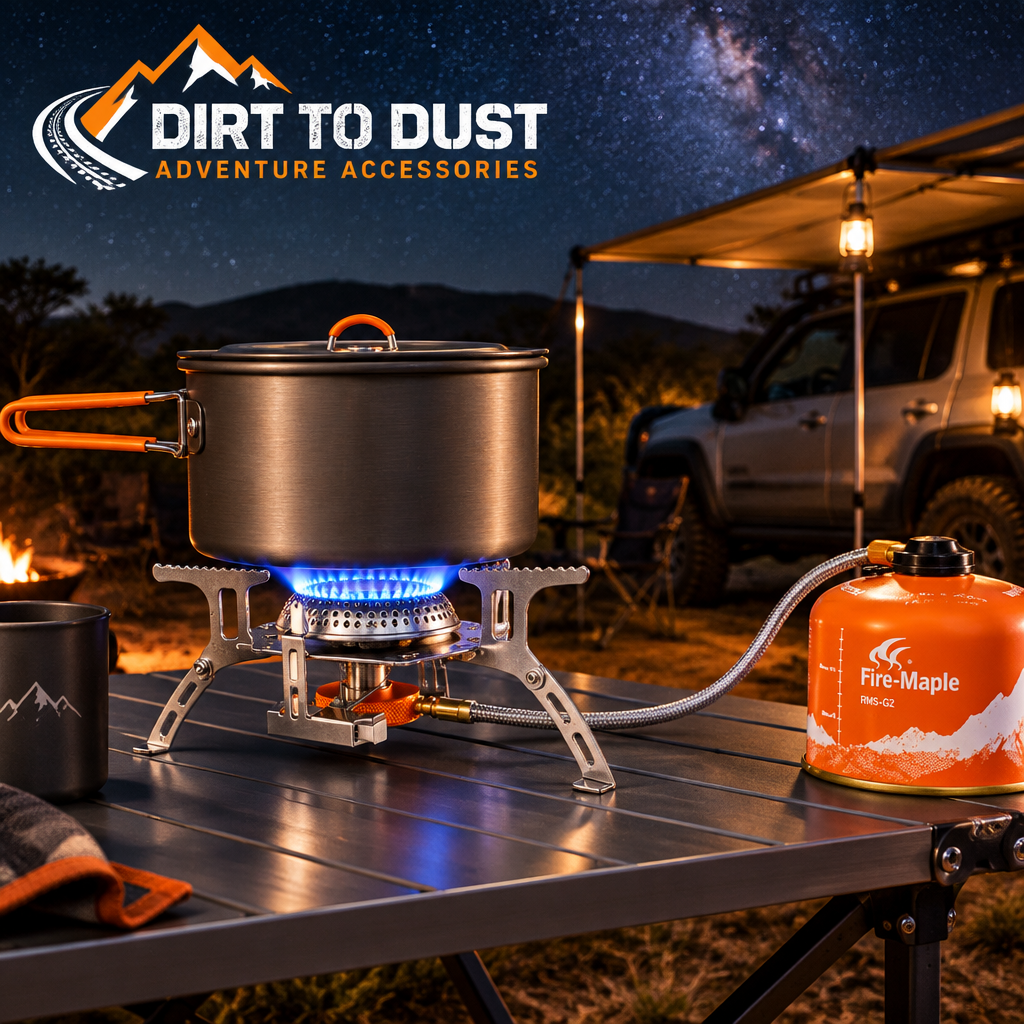 Dirt to Dust 3500W Portable Folding Camping Gas Stove – Compact Outdoor Cooking Burner