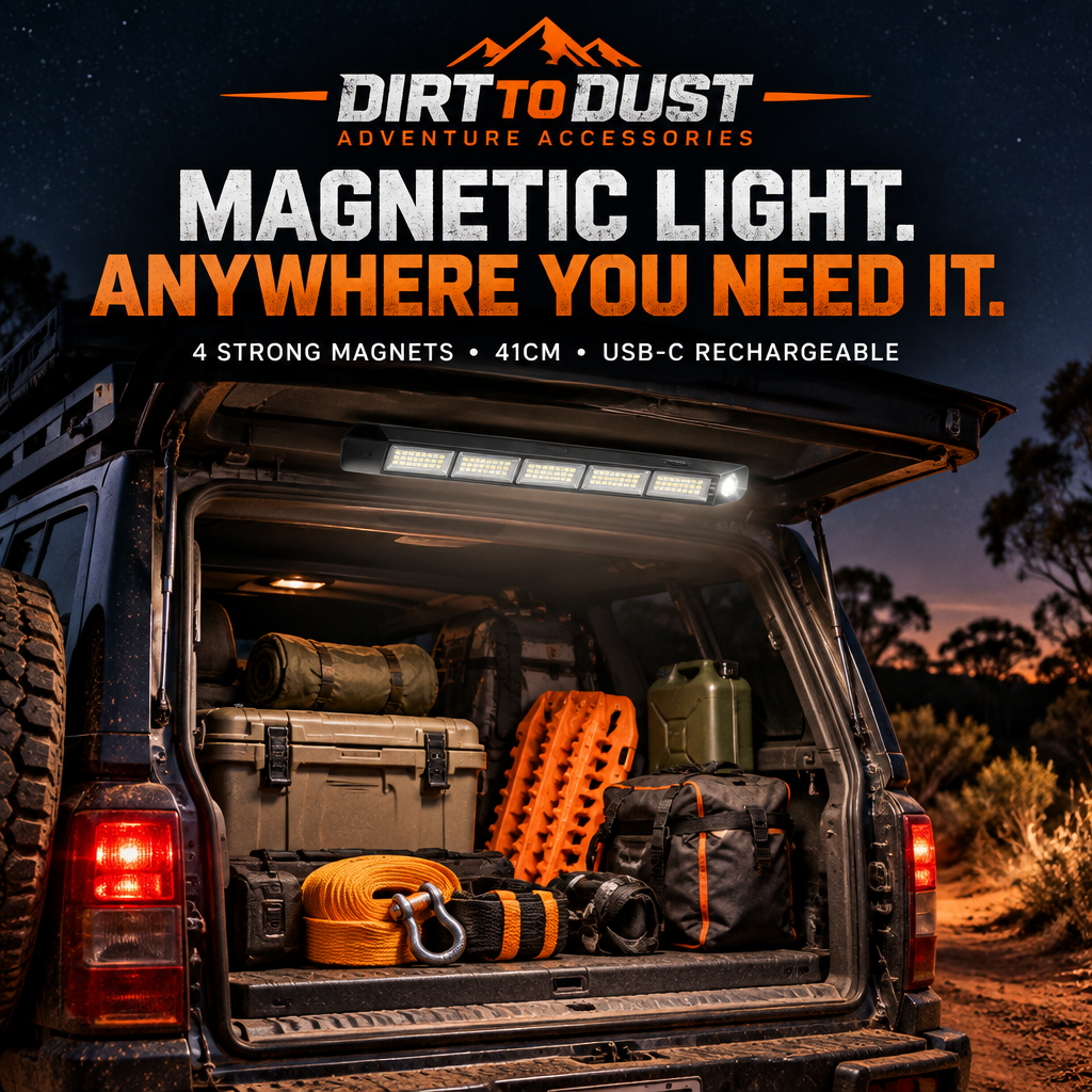 Dirt to Dust Adventure Accessories 6000mAh Magnetic LED Light – 22cm or 41cm