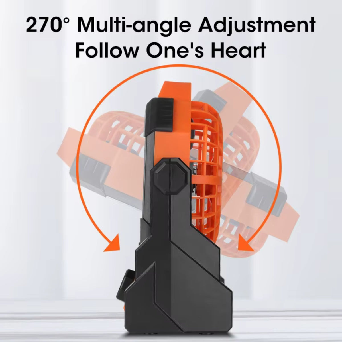 Dirt to Dust Adventure Accessories 10000mAh Rechargeable Camping Fan with LED Light – 270° Adjustable