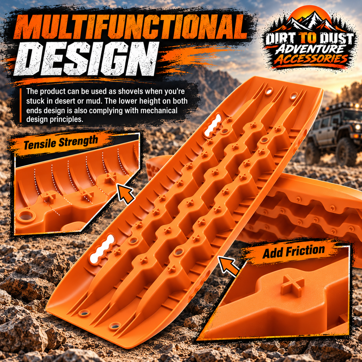 X-BULL Gen 2.0 Recovery Tracks – 10T 4-Piece 4WD Traction Boards
