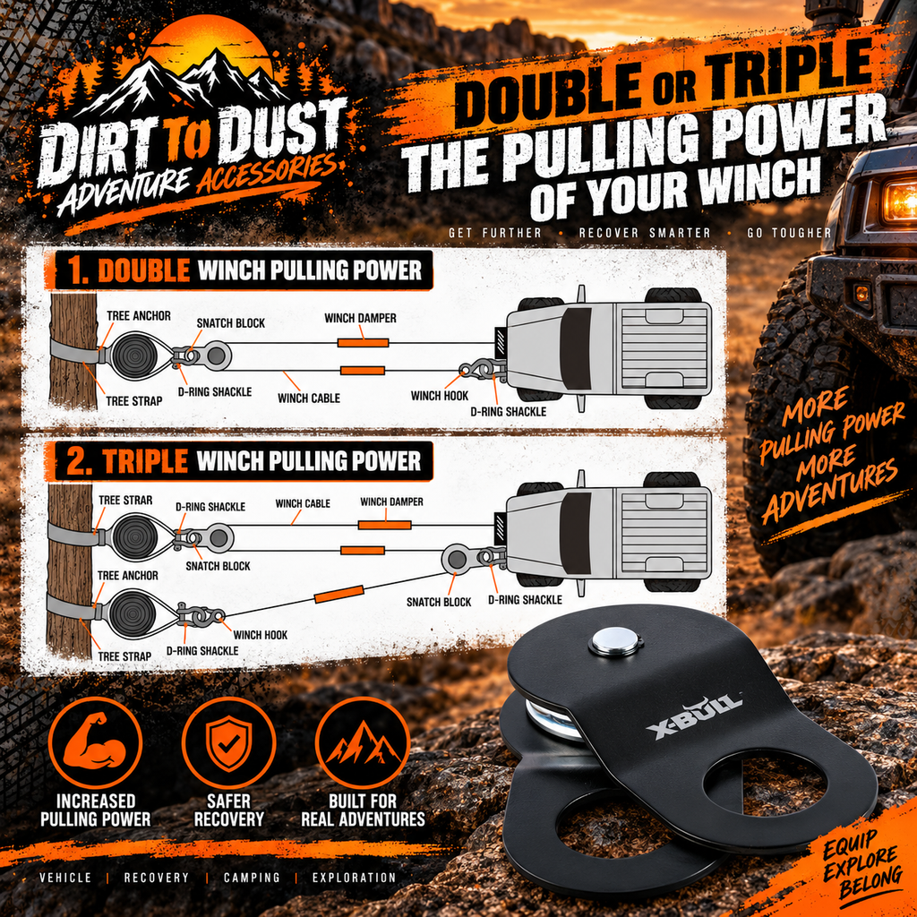 X-BULL Winch Recovery Kit 13PCS Recovery tracks /Snatch Strap Off Road 4X4