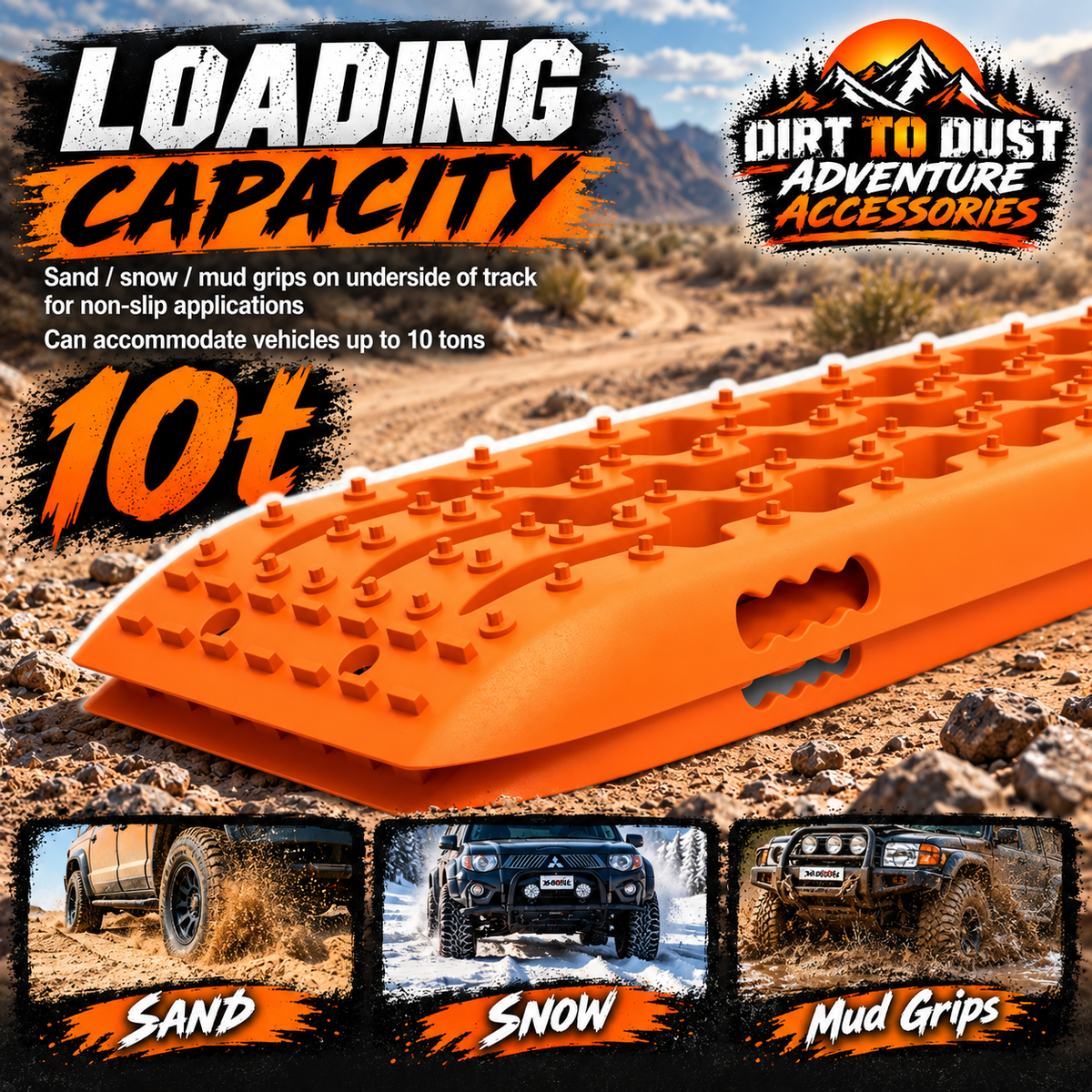 X-BULL Gen 2.0 Recovery Tracks – 10T 4-Piece 4WD Traction Boards