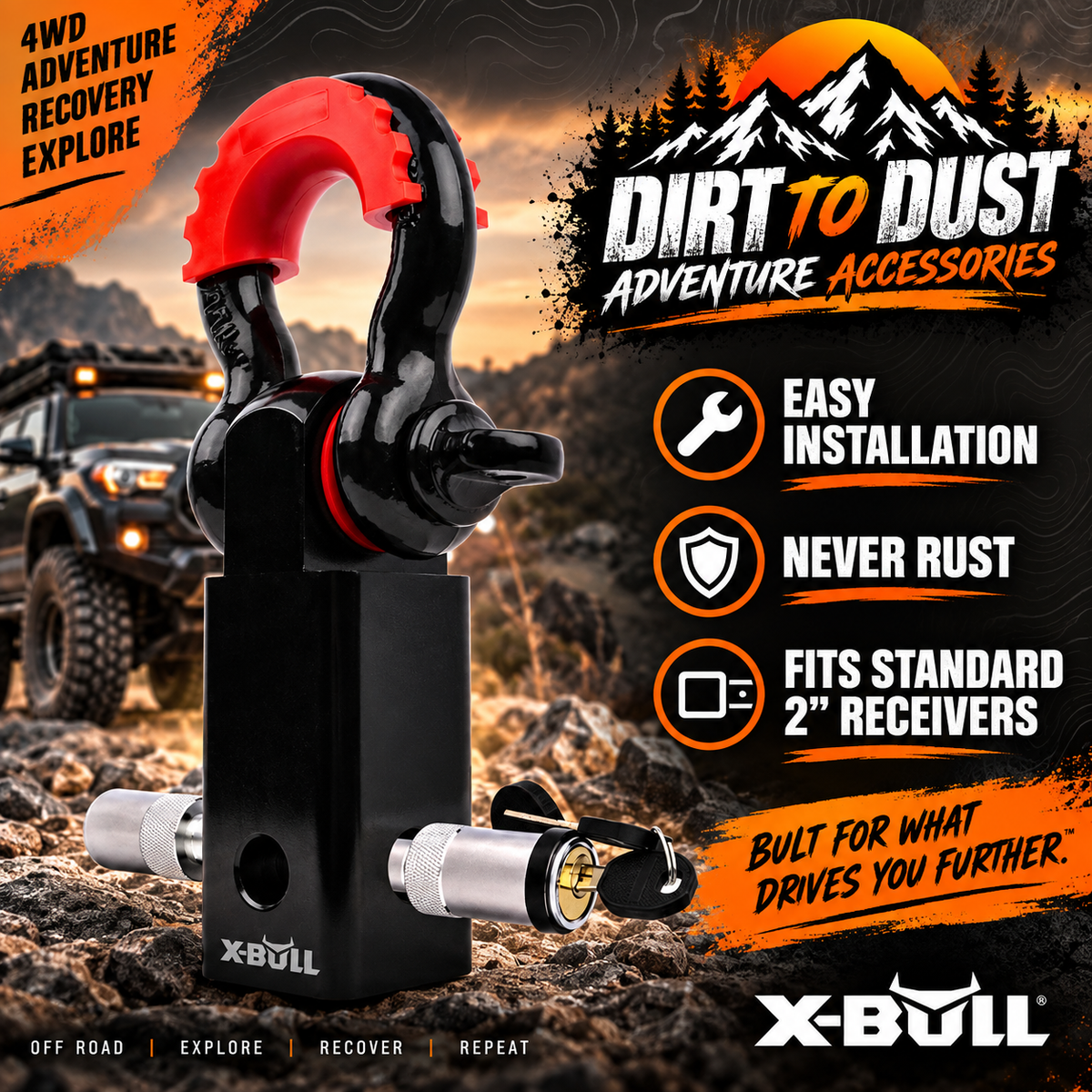 X-BULL Winch Recovery Kit 13PCS Recovery tracks /Snatch Strap Off Road 4X4
