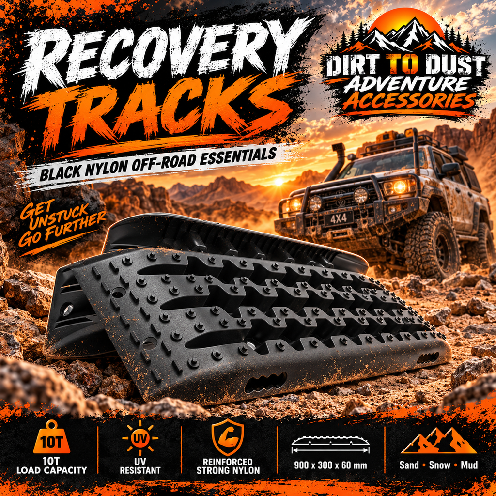 X-BULL Gen 2.0 Recovery Tracks – 10T 2-Piece Black 4WD Traction Boards